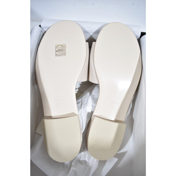 Chanel 23P Ivory White Leather CC Logo Letter Mules Slide Slip Sandal Flat 37 - Picture 12 of 12